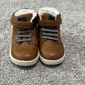 Cat & Jack Brown Kids Boots with Faux Fur